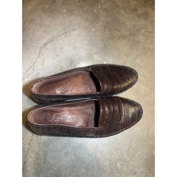 Giorgio Brutini Men's 9D Brown Genuine Lizard Leather Dress Shoes Made in Brazil - Picture 2 of 8